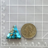 Large Sky Blue Triangle Ithaca Peak Turquoise Dimensions