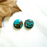 Medium Sky Blue Round Yungai Turquoise, Set of 2 Background