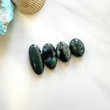 Small Ocean Blue Oval Yungai Turquoise, Set of 4 Background