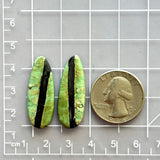 Large Sea Green Mixed Crescent Lake Variscite, Set of 2 Dimensions