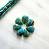 Small Sea Green Teardrop Number 8 Turquoise, Set of 7 Background