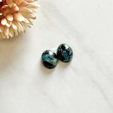 Small Ocean Blue Oval Yungai Turquoise, Set of 2 Background