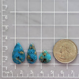 Medium Ocean Blue Tricolor Ithaca Peak Turquoise, Set of 3 Dimensions
