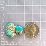 Medium Sky Blue Freeform Number 8 Turquoise, Set of 2 Dimensions