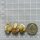 Medium Sky Blue Mixed Royston Turquoise, Set of 3 Dimensions