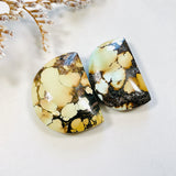 Medium Earth Brown Half Moon Treasure Mountain Turquoise, Set of 2 Background