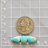 Small Sky Blue Mixed Pilot Mountain Turquoise, Set of 3 Dimensions