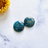 Large Ocean Blue Round Ithaca Peak Turquoise, Set of 2 Background