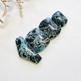 Medium Ocean Blue Mixed Yungai Turquoise, Set of 4 Background