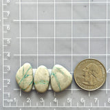 Medium Faint Green Freeform Royston Turquoise, Set of 3 Dimensions