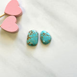 Medium Sky Blue Freeform Number 8 Turquoise, Set of 2 Background