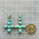 Small Sky Blue Mixed Number 8 Turquoise, Set of 14 Dimensions