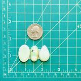 Mixed Faint Green Mixed Lone Mountain Turquoise, Set of 3 Dimensions
