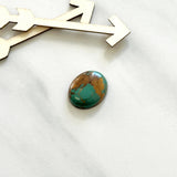 Large Deep Green Freeform Royston Turquoise Background