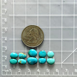 Small Sky Blue Mixed Kingman Turquoise, Set of 10 Dimensions