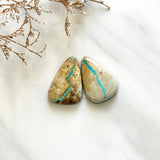 Large Sky Blue Teardrop Royston Turquoise, Set of 2 Background