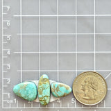 Small Sky Blue Freeform Pilot Mountain Turquoise, Set of 3 Dimensions