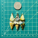 Large Mixed Shield Mixed Turquoise, Set of 6 Dimensions
