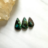 Small Mixed Teardrop Yungai Turquoise, Set of 3 Background