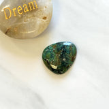 Large Bamboo Green Freeform Treasure Mountain Turquoise Background