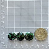 Small Ocean Blue Round Yungai Turquoise, Set of 3 Dimensions