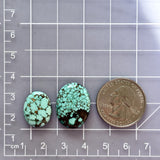Small Oval Oval Number 8 Turquoise, Set of 2 Dimensions