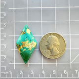 Large Sea Green Diamond Royston Turquoise Dimensions
