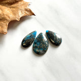 Large Ocean Blue Teardrop Ithaca Peak Turquoise, Set of 3 Background