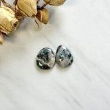 Large Sky Blue Mixed Blue Moon Turquoise, Set of 2 Background