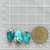 Medium Sky Blue Mixed Ithaca Peak Turquoise, Set of 3 Dimensions