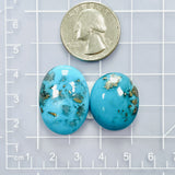 Large Sky Blue Oval Ithaca Peak Turquoise, Set of 2 Dimensions