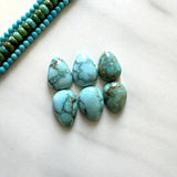 Small Sky Blue Teardrop Mixed Turquoise, Set of 6 Background