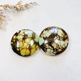 Medium Earth Brown Round Treasure Mountain Turquoise, Set of 2 Background