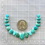 Small Mint Green Mixed Lone Mountain Turquoise, Set of 17 Dimensions