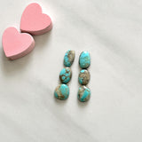 Small Sky Blue Mixed Number 8 Turquoise, Set of 6 Background