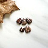 Small Red Teardrop White Buffalo Dolomite, Set of 5 Background