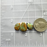 Small Earth Brown Teardrop Treasure Mountain Turquoise, Set of 3 Dimensions