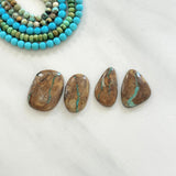 Large Sky Blue Freeform Royston Turquoise, Set of 4 Background
