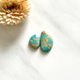 Medium Sky Blue Freeform Royston Turquoise, Set of 2 Background