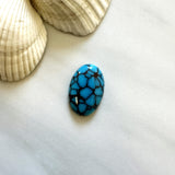 Large Sky Blue Oval Prince Egyptian Turquoise Background