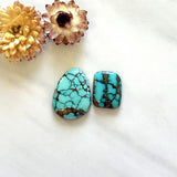 Large Sky Blue Mixed Number 8 Turquoise, Set of 2 Background