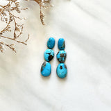 Small Sky Blue Mixed Paiute Turquoise, Set of 6 Background