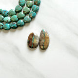 Medium Sky Blue Freeform Royston Turquoise, Set of 2 Background