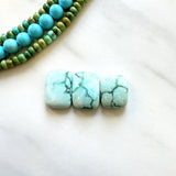 Medium Faint Blue Barrel Sonora Turquoise, Set of 3 Background