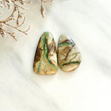 Large Deep Green Mixed Royston Turquoise, Set of 2 Background