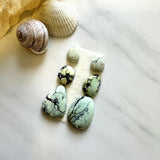 Small Light Yellow Mixed Crescent Lake Variscite, Set of 6 Background