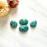 Small Sky Blue Mixed Fox Turquoise, Set of 4 Background