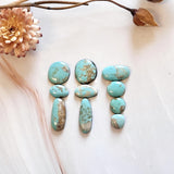 Small Sky Blue Mixed Pilot Mountain Turquoise, Set of 10 Background