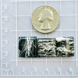 Medium Black Bar White Buffalo Dolomite, Set of 3 Dimensions