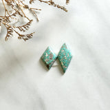 Small Faint Green Diamond Namtso Lake Turquoise, Set of 2 Background